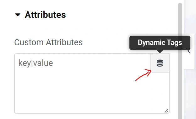 Click on the dynamic tag under the Attributes Section