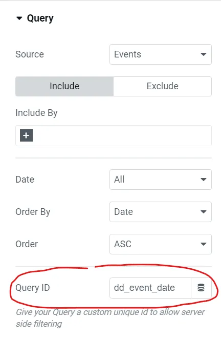 Add query ID to elementor loop grid