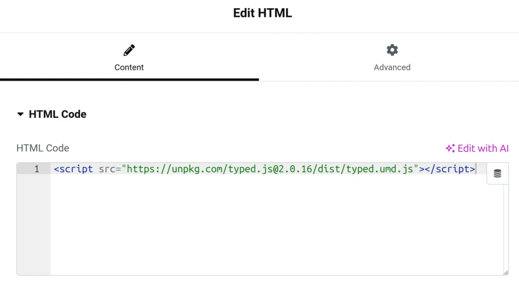 load the typed script from the cdn