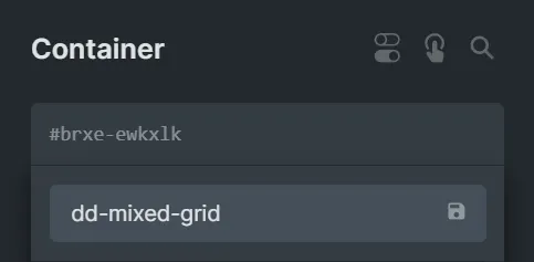 adding dd-mixed-grid class name using global classes