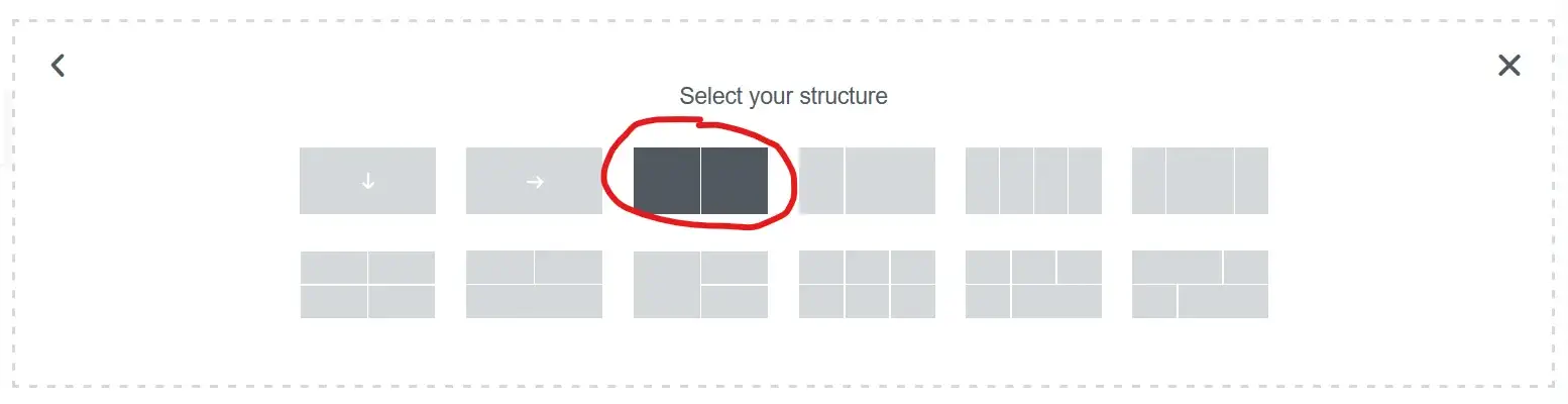 Picking the two column container template